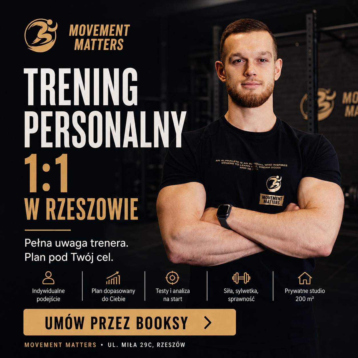 Trening personalny 1:1 w Rzeszowie — umów przez Booksy