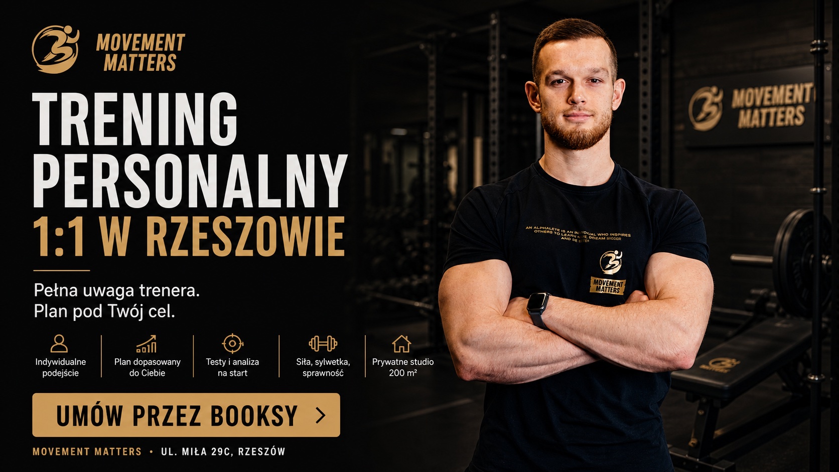Trening personalny 1:1 w Rzeszowie — umów przez Booksy